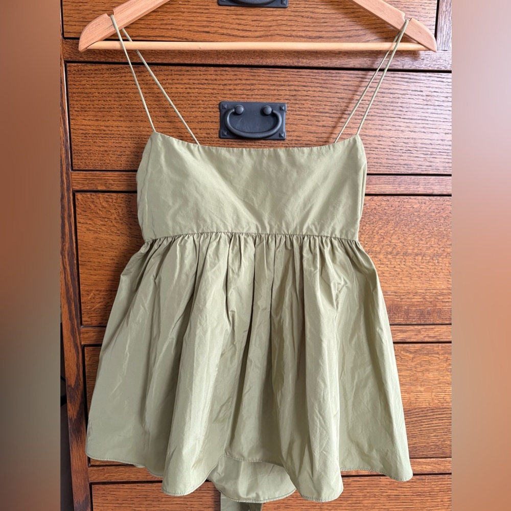 Olive Green Spaghetti Strap Top